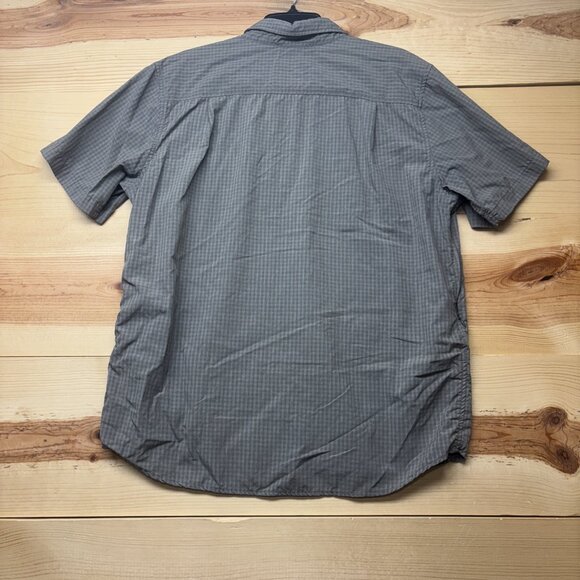 Merrell Shirt Mens Large Gray Vented Nylon Button Up Short Sleeve - Picture 9 of 12
